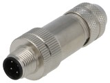 Mufă M12 4 PIN D-Ethernet IP65 250V Drept pe Cablu