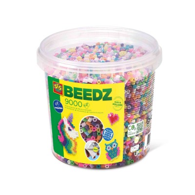 Set margele de calcat culori trendy Beedz, in galeata 9000 bucati foto