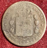 5(CINCO) CENTIMOS 1878 SPANIA,REGELE ALPHONSO XII / BRONZ 5 g./ 25mm./ POZE..., Europa