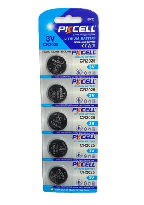 Set 5 baterii PKCELL CR2025 3V LITHIUM (621) foto