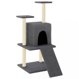 Cumpara ieftin Ansamblu pisici cu stalpi din funie sisal, gri inchis, 110 cm
