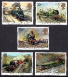 Marea Britanie 1985 - Trenuri, locomotive, cai ferate, serie neuzata