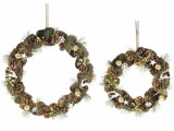 Set 2 coronite Craciun decorate 45 cm, 30.5 cm