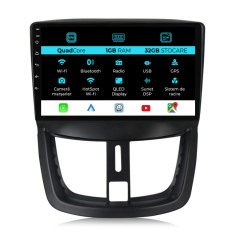 Navigatie Dedicata Peugeot 207 (2006-2015), 9Inch, 1Gb Ram, 32Gb Stocare, Carplay