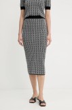 MICHAEL Michael Kors fustă culoarea gri, midi, creion, MT570J8HQG
