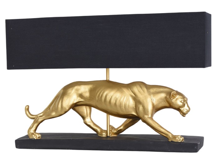 Lampa de masa cu un leopard auriu CW273