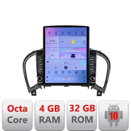 Navigatie Nissan Juke 2010-2015 G-JUKE ecran tip TESLA 9.7&quot; cu Android Radio Bluetooth Internet GPS WIFI 4+32GB DSP 4G CarStore Technology