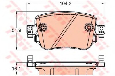 Set placute frana,frana disc AUDI A1 (8X1, 8XK, 8XF) (2010 - 2016) TRW GDB2042 foto