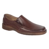 Pantofi casual barbati din piele naturala maro - Masuri pana la 47 GKR10M