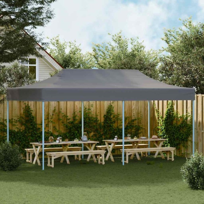 vidaXL Cort de petrecere pliabil, antracit, 3 x 6 m