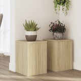 VidaXL Suporturi de plante, 2 buc., stejar sonoma, 25x25x35 cm
