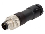 Conector M8 Tată 4 PIN Drept pe Cablu Nano-Change 4A, MOLEX