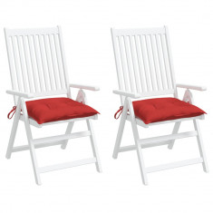 vidaXL Perne de scaun, 2 buc., roșu, 50x50x7 cm, textil oxford