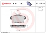 BREMBO P 61 114 PRIME LINE set placute frana,frana disc