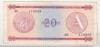 Bnk bn Cuba 20 pesos exchange certificate , seria A , vf