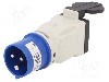 Conector alimentare AC, IEC 60309, IP44, 16A, 230V AC, 3 pini, PCE - 9433103