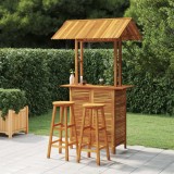 VidaXL Set mobilier de bar de grădină, 3 piese, lemn masiv de acacia