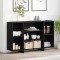 vidaXL Bufet Stejar negru 120 x 30 x 75 cm Lemn compozit 875037