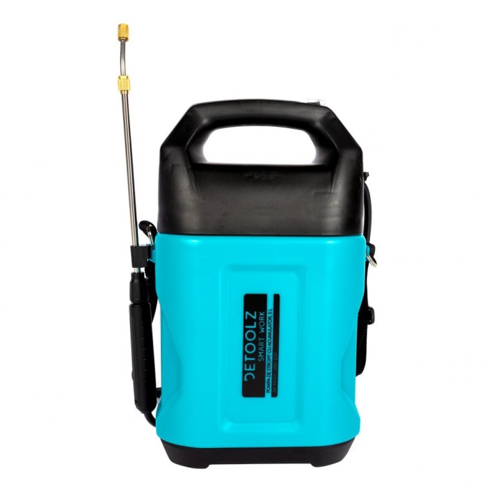 Pulverizator gradina, pompa de stropit, vermorel, Detoolz, electric, pentru spate, cu acumulator 2 Ah, 5 L