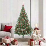 vidaXL Pom de Crăciun artificial pre-iluminat Verde 180 cm PVC 3397011