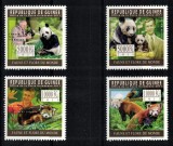 Timbre Guinea 2011, Serie Completa Ursi Panda, MNH, Colectie