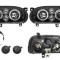 Set faruri tuning VW Golf 3 (1H) (Hatchback + Combi+Cabrio) 08.1991-04.1999 BestAutoVest partea Dreapta+Stanga, (tip golf 4), tip bec H1+H1, negru-tr