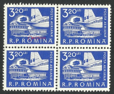 RAR / EROARE / RAR - ROMANIA 1960 IN BLOC DE 4 MNH - CROSETA LA ,, O &amp;#039;&amp;#039; foto