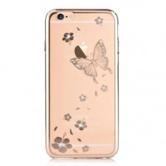 Husa Vouni Crystal Butterfly Aurie Pentru Iphone 6,6S foto