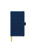 AGENDA NEDATATA A5 CASTELLI, COPERTA RIGIDA BLEUMARIN/ARGINTIU, ELASTIC, Herlitz