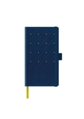 AGENDA NEDATATA A5 CASTELLI, COPERTA RIGIDA BLEUMARIN/ARGINTIU, ELASTIC foto