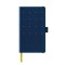 AGENDA NEDATATA A5 CASTELLI, COPERTA RIGIDA BLEUMARIN/ARGINTIU, ELASTIC