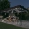 vidaXL Pavilion cu acoperiș dublu&amp;șiruri de lumini LED,antracit, 3x4 m 3070299