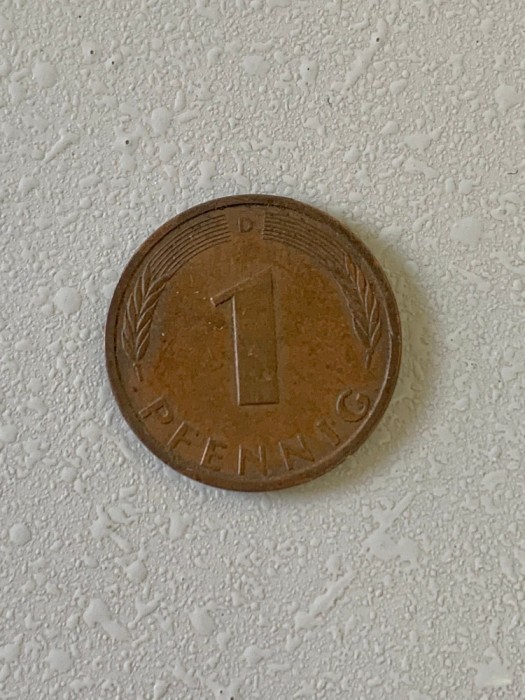Moneda 1 PFENNIG - 1989 D - Germania - KM 105 (271)