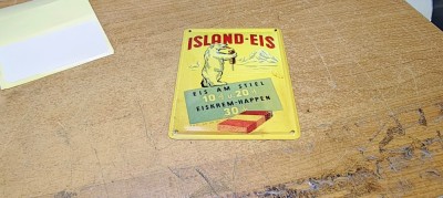 Tabla Cu reclama Island-Eis #236 foto