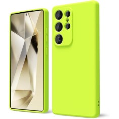 Husa Soft Touch, slim, ALC Mobile, anti soc, compatibila cu Samsung Galaxy S25 Ultra, Verde Neon Tpu foto