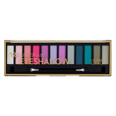 Paletă Farduri de Ochi, Ushas, 12 Culori, Multicolor, Glitter foto