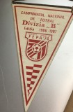 Fanion rar Divizia B FEPA 74 B&acirc;rlad 1986-1987 fotbal vechi colecție retro RSR