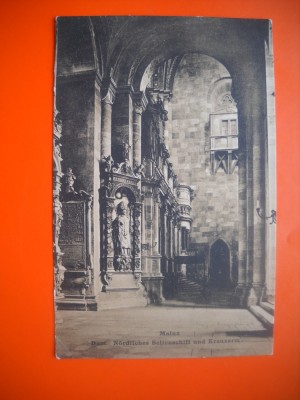 HOPCT 8554 INTERIOR DOMUL DIN MAINZ IN 1908 -GERMANIA-EUROPA- -CIRCULATA foto