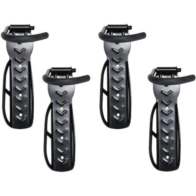 Set 4x suport universal din otel pentru biciclete, rezistent, anti zgarieturi - Negru foto