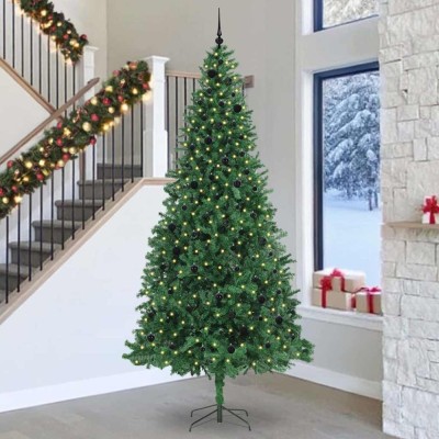 vidaXL Brad de Crăciun artificial Verde 300 cm PVC și Metal și Plastic 3394795 foto