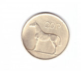 Moneda Irlanda 20 pence 1988, stare foarte buna, curata, Europa, Cupru-Nichel