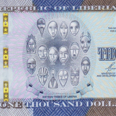 Bancnota Liberia 1.000 Dolari 2022 - PNew UNC