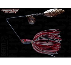 Spinnerbait Bertilure Cu Doua Palete SPINNERBAIT CU SKIRT COLORADO Model SALCIE Culoare ALB - ROSU 14 gr.