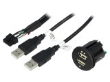 &Icirc;ncărcător Auto USB Dublu 12-24V 5V/2.1A