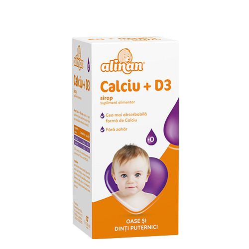Calciu + D3, sirop, Alinan, 150ml, Fiterman Pharma