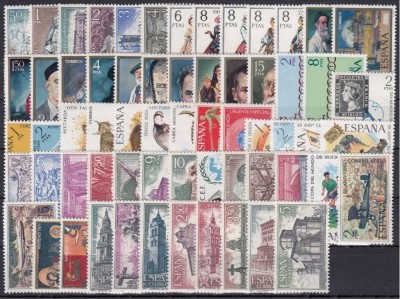 C3048 - Spania 1971 - anul complet timbre nestampilate Mnh foto