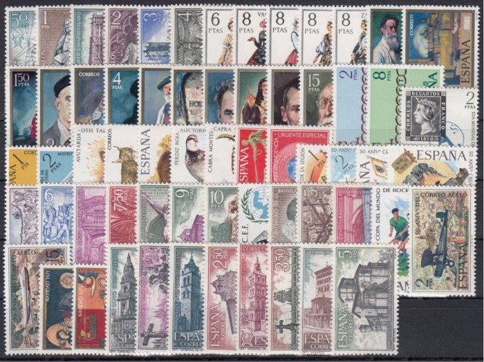 C5423 - Spania 1971 - anul complet,timbre nestampilate MNH