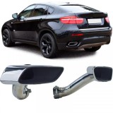 Tavite de esapament patrate M50 look din otel inoxidabil, potrivite pentru BMW X6 30d 40d E71 08-14 Performance AutoTuning