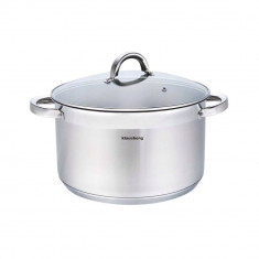 Oala din inox 11.5 litri cu capac, 30 cm,fund termic multistrat, Klausberg