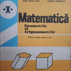 Augustin Cota - Matematica. Manual pentru clasa a X-a - Geometrie si trigonometrie (editia 1983)